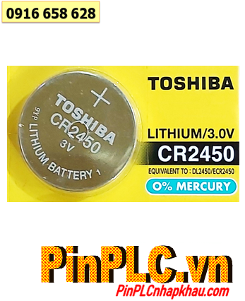Toshiba CR2450, Pin 3v lithium Toshiba CR2450 chính hãng (Vỉ 5 viên)